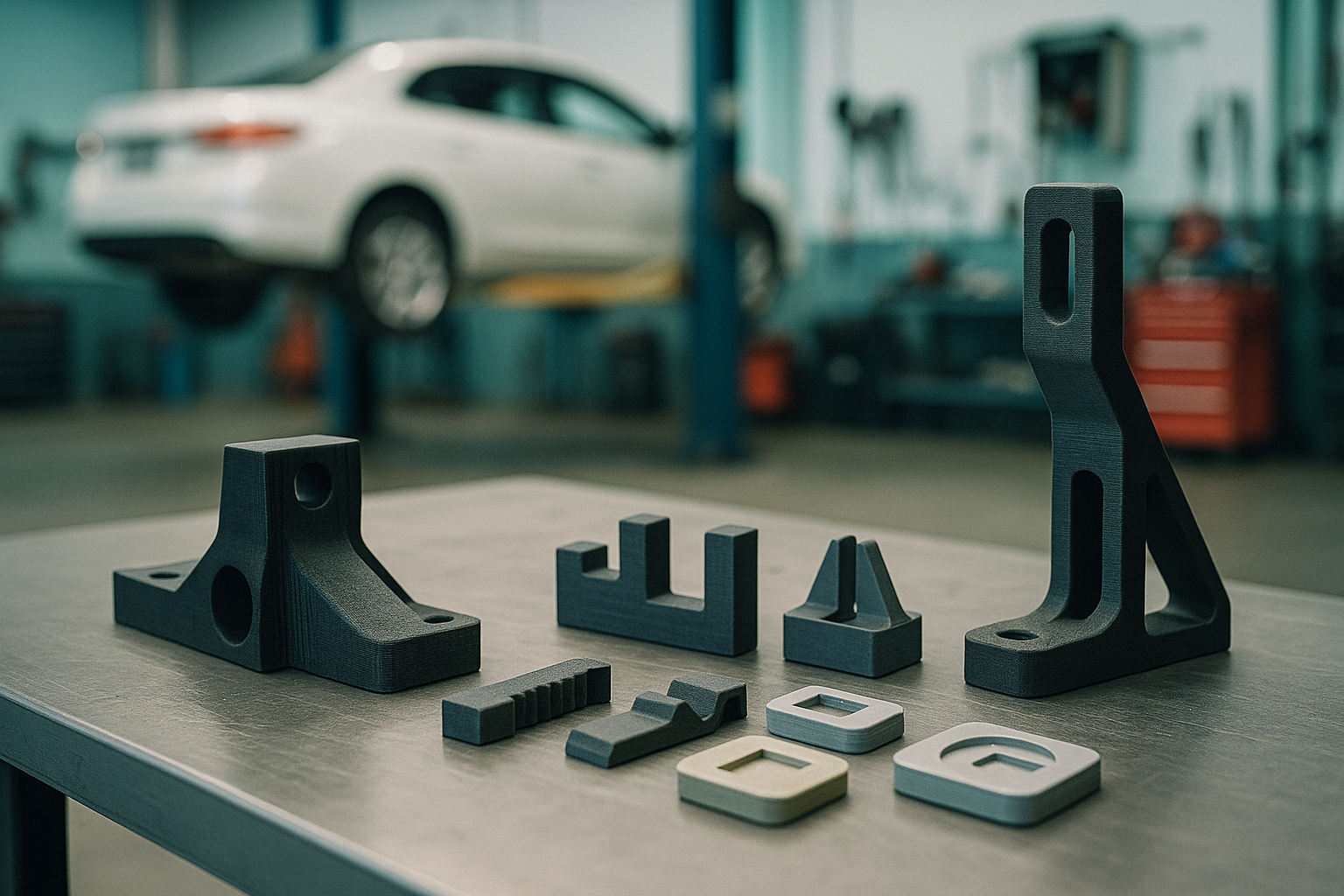 3D printed jigs and fixtures for automotive workshop
